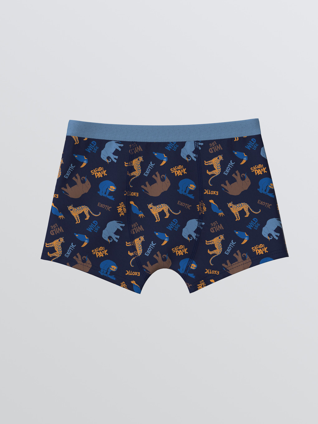 Lacivert Erkek Çocuk Baskılı Boxer-1