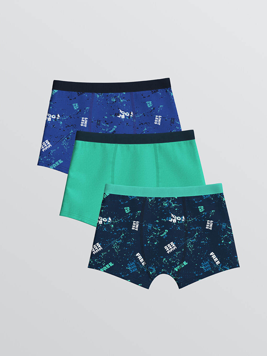 LCW Kids Štampane Bokserice za Dečake - Pakovanje od 3 komada -W51648Z4-LSJ