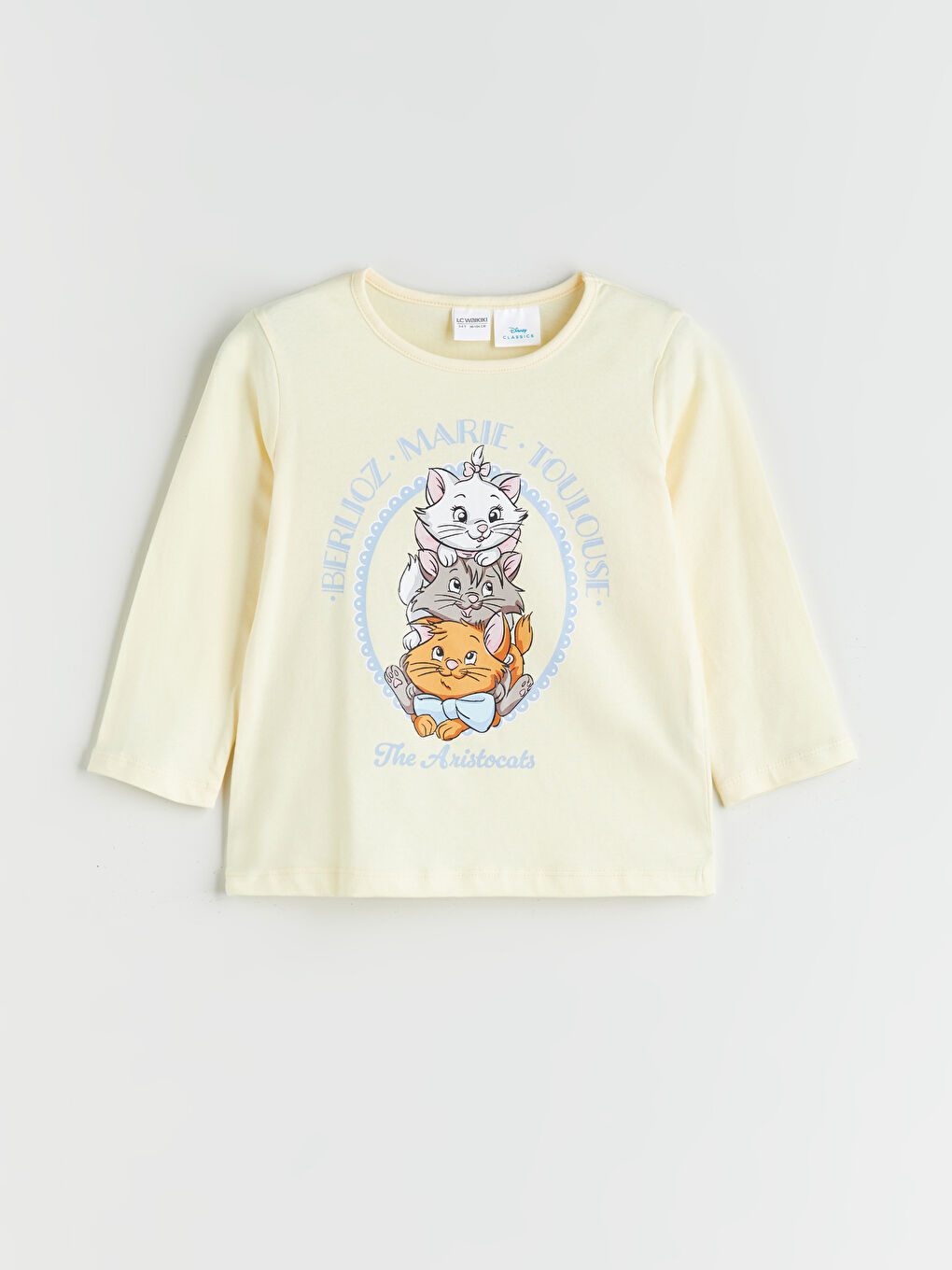 LCW Kids سێتی بیجامە زه‌رد کچ -W51653Z1-FDS