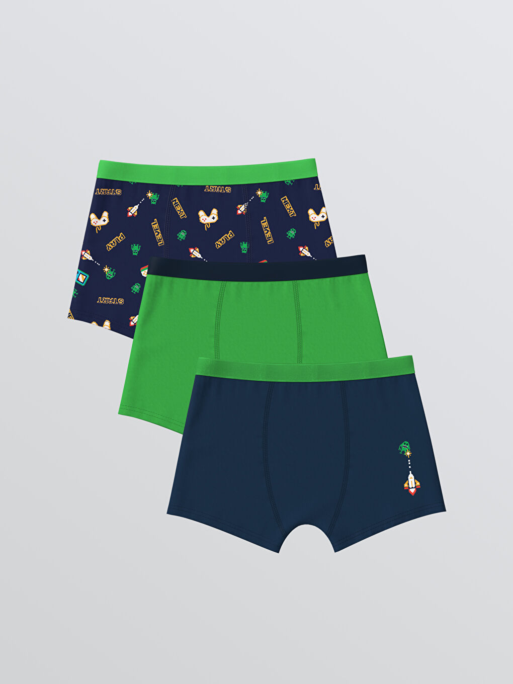 LCW Kids Patterned Boys' Boxer Trunks 3-Pack -W51667Z4-LSF