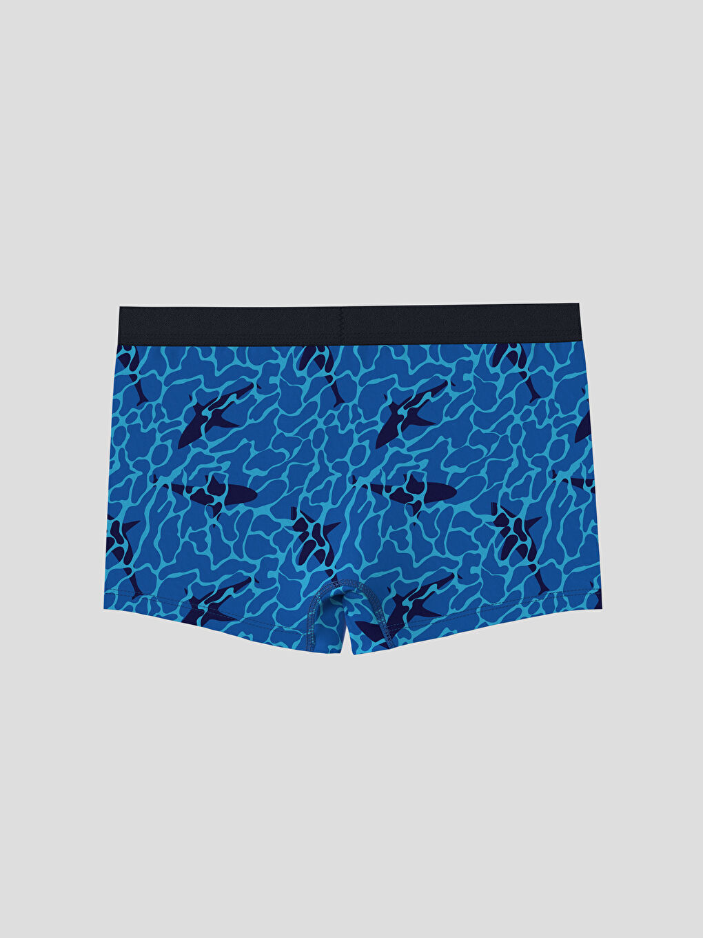 Mavi Baskılı Erkek Çocuk Boxer 3'lü-4