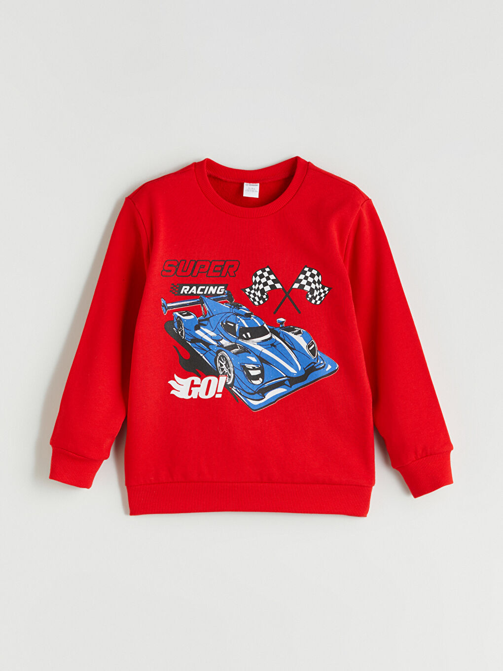 LCW Kids Crew Neck Printed Long Sleeve Boys' Sweatshirt -W51675Z1-HMW