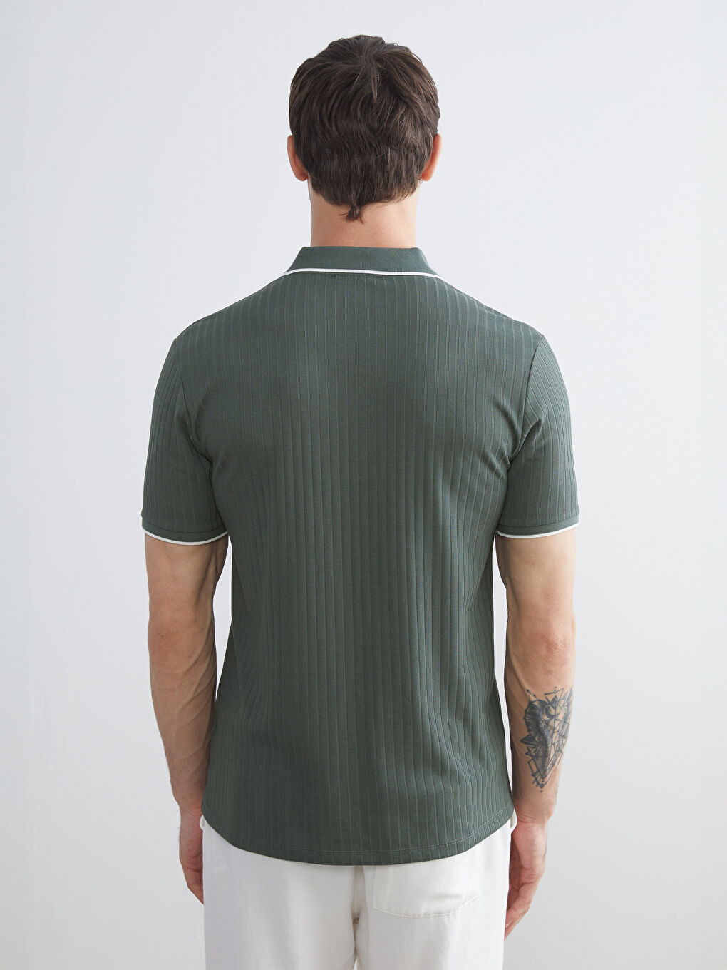 Petrol Polo Yaka Erkek Tişört-3