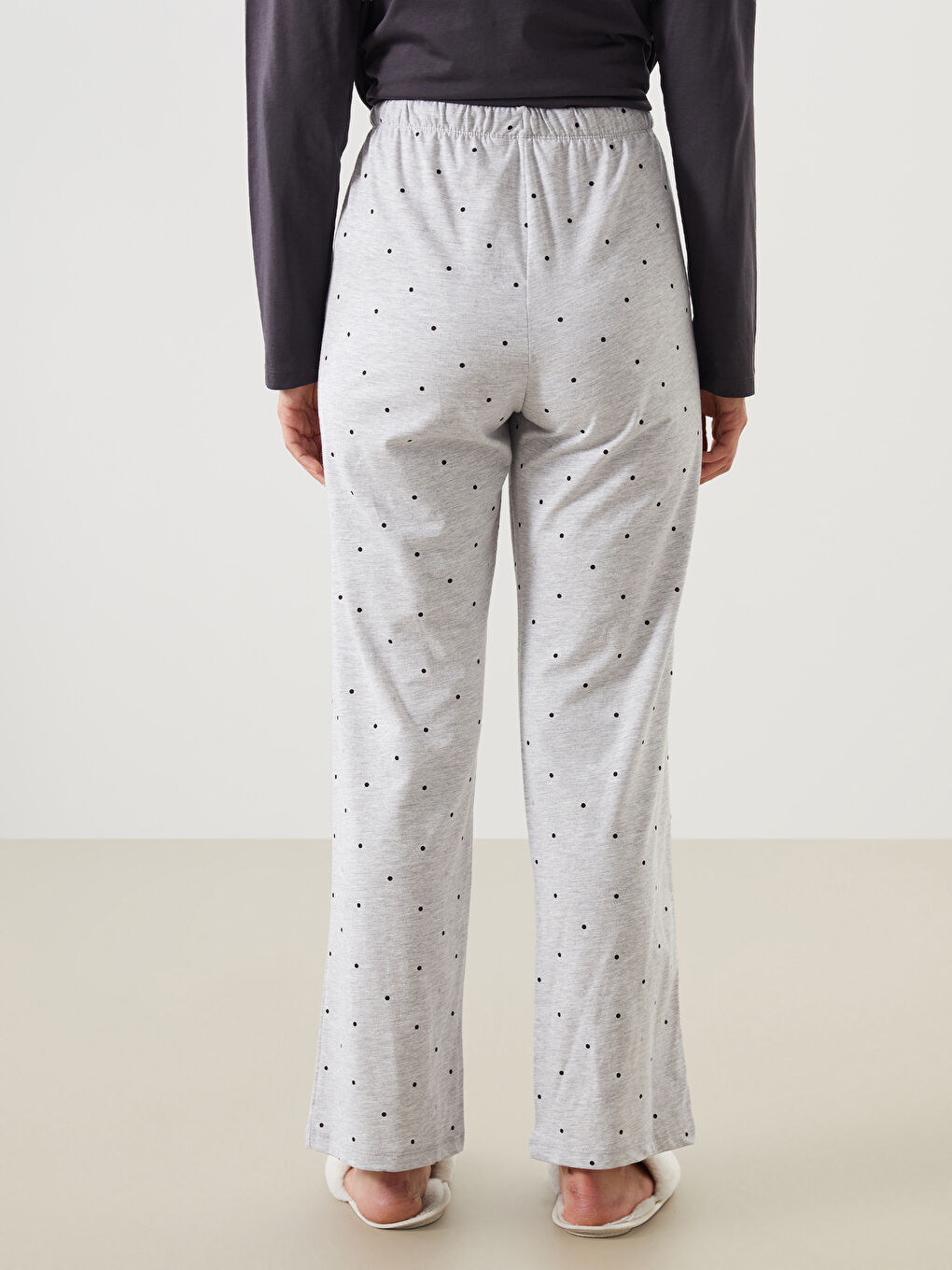 LCW DREAM Elasticated Waist Polka Dot Women's Pyjama Bottoms -W51686Z8-998