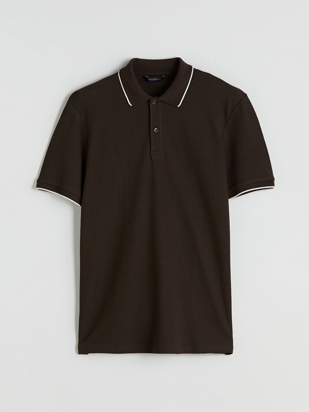 Kahverengi Polo Yaka Erkek Tişört-4