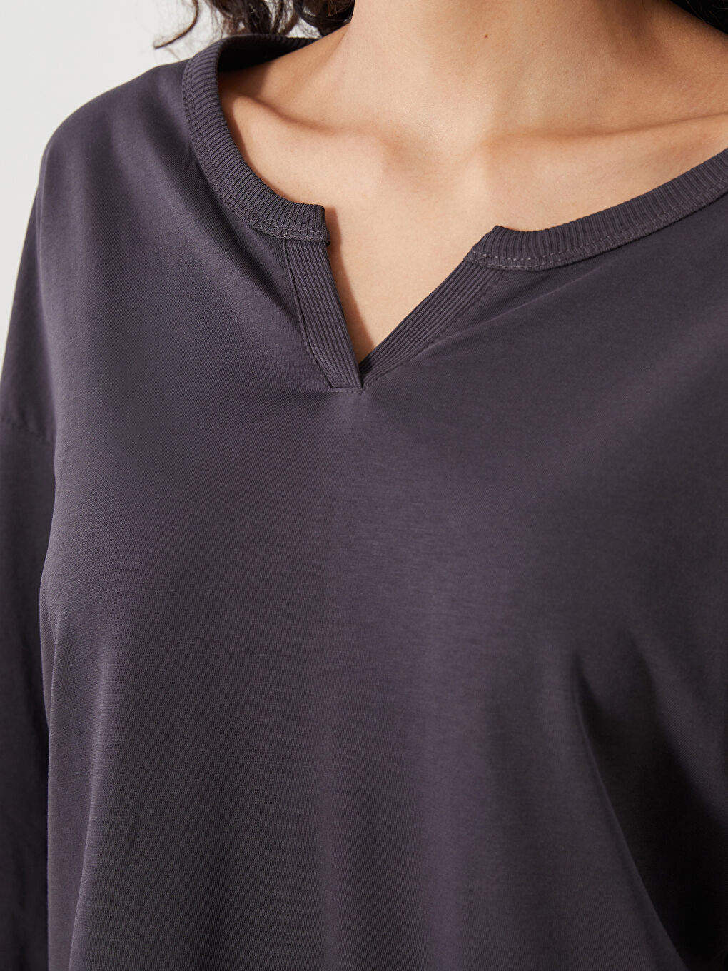 LCW DREAM Woman ANTHRACITE Pyjama Top -W51719Z8-LY9