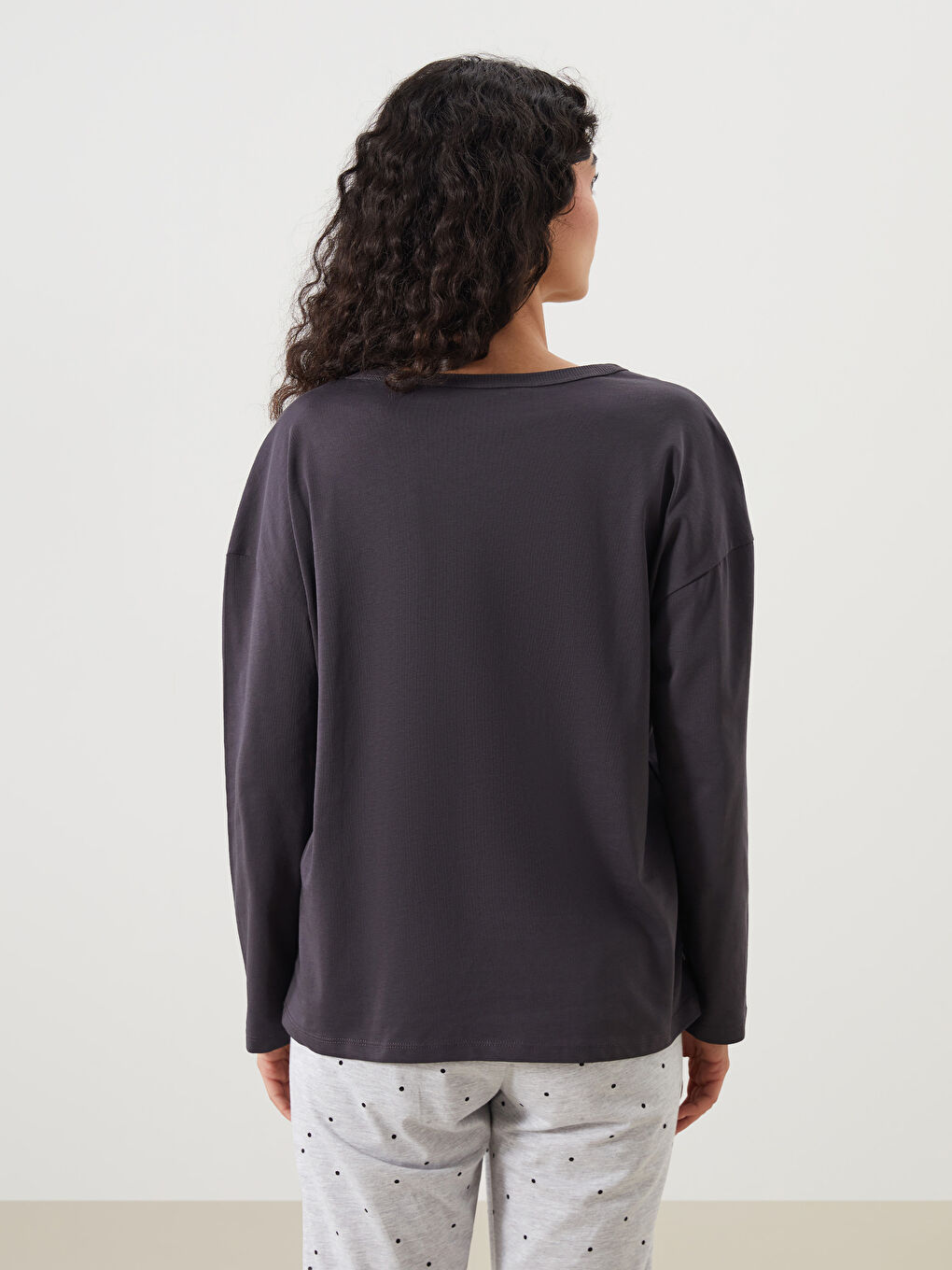 LCW DREAM Woman ANTHRACITE Pyjama Top -W51719Z8-LY9