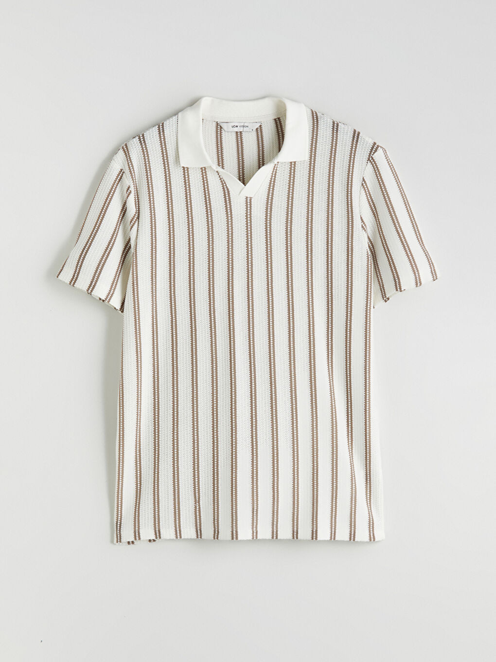 Polo Neck Striped Men's T-Shirt-4
