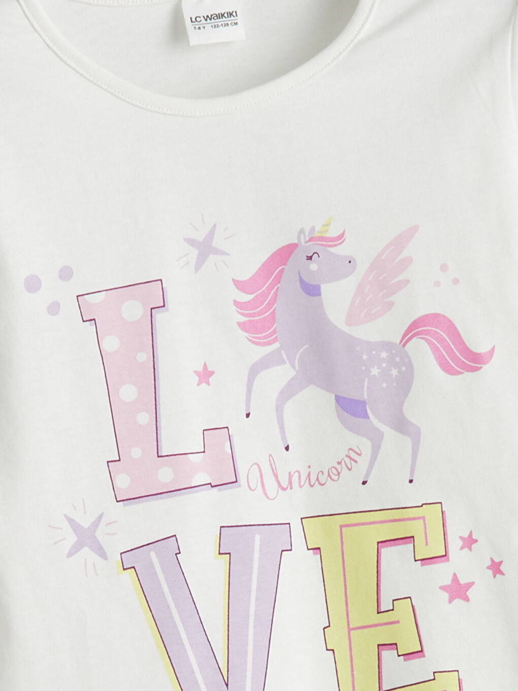 LCW Kids Crew Neck Girls' Pyjama Set -W51735Z4-EEW