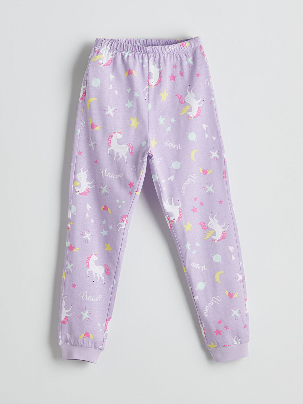 LCW Kids Crew Neck Girls' Pyjama Set -W51735Z4-EEW