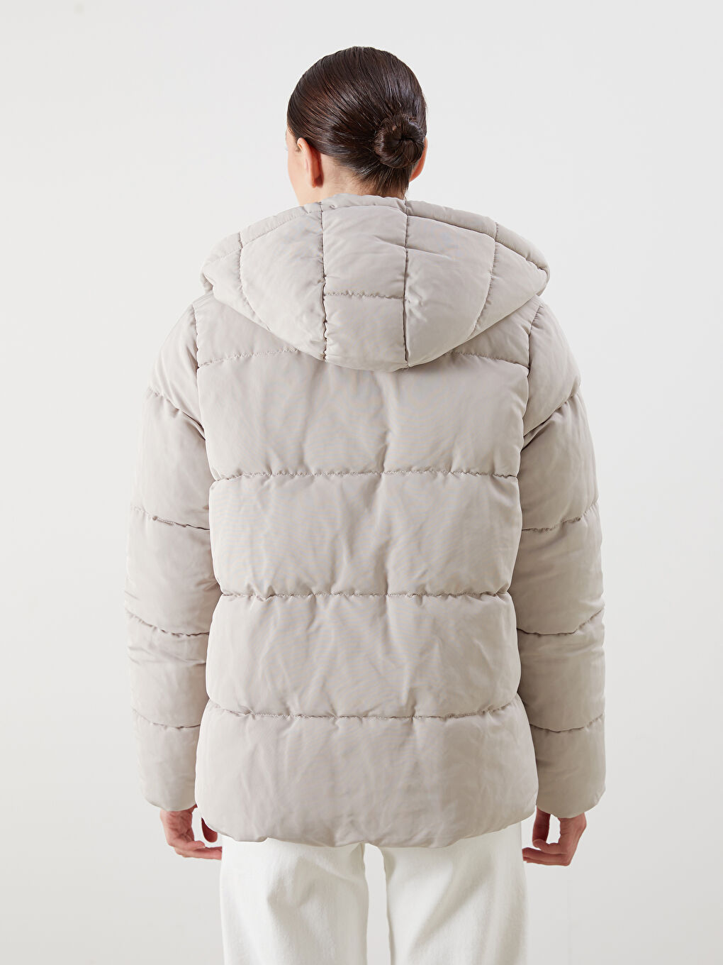 Hooded Women's Puffer Coat-4