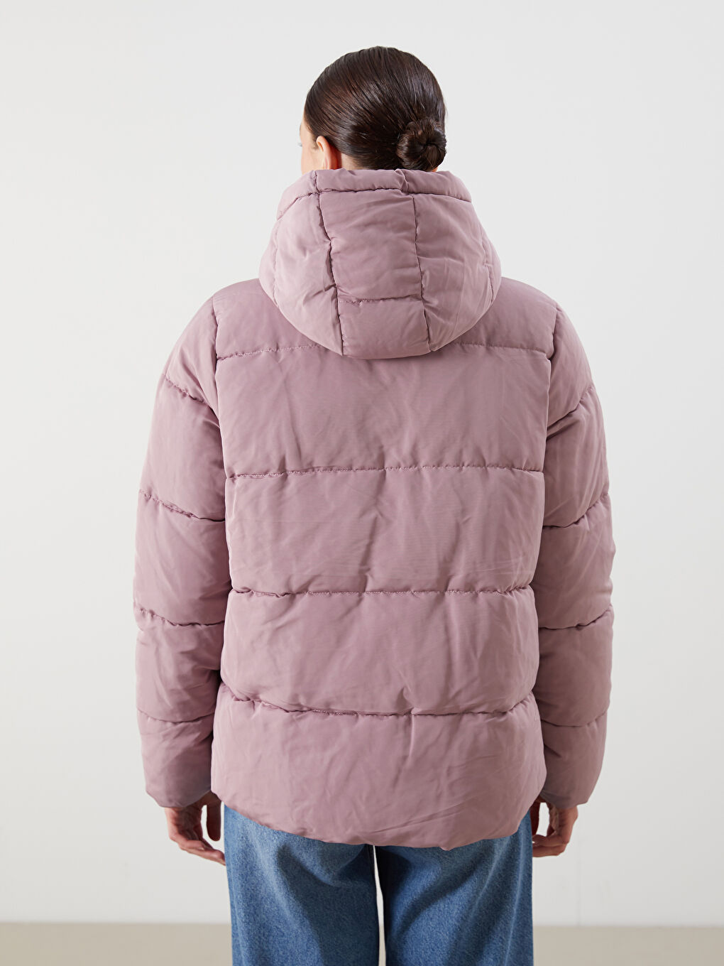 Hooded Women's Puffer Coat-4