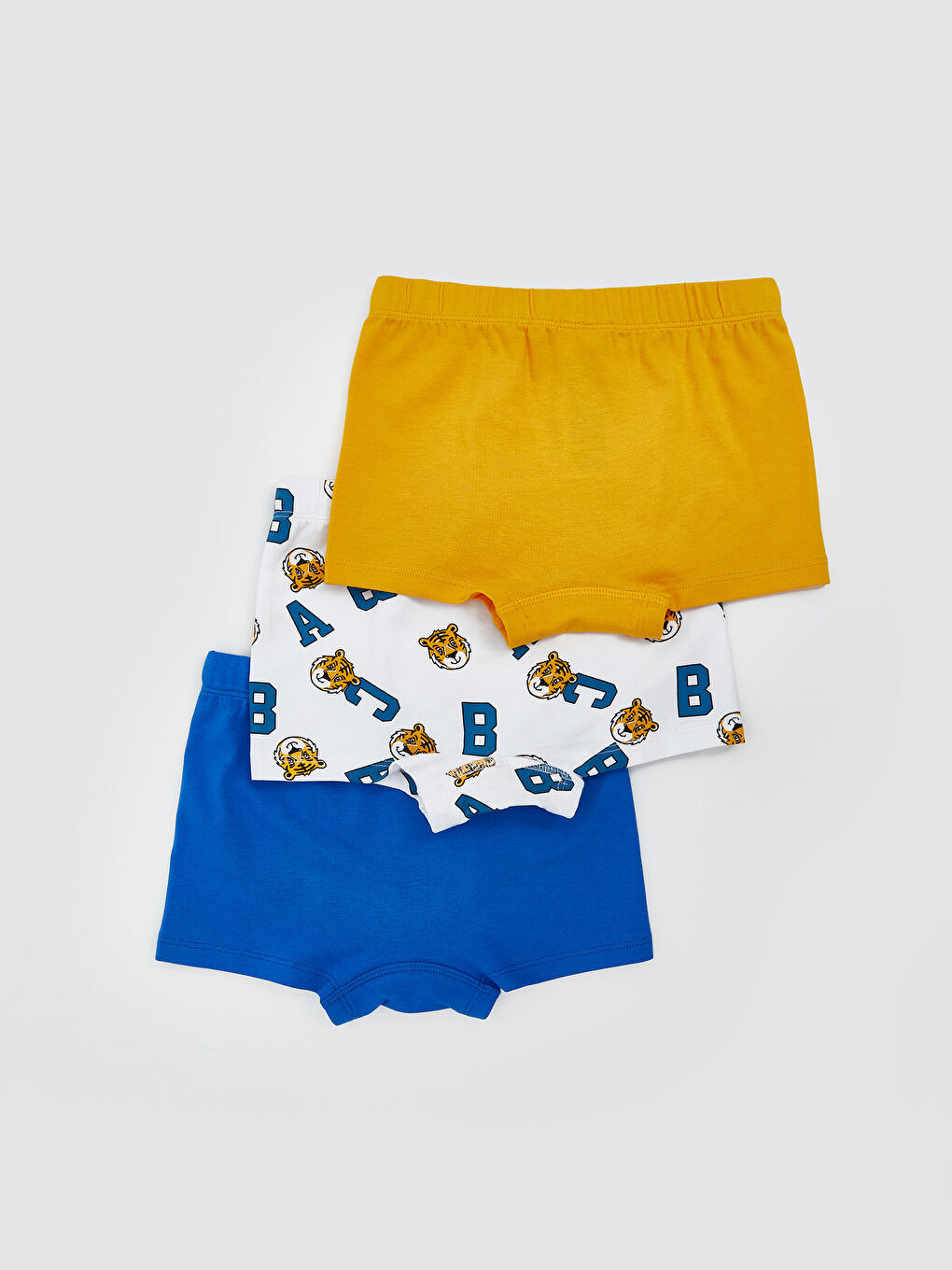 Turuncu Beli Lastikli Baskılı Erkek Çocuk Boxer-1