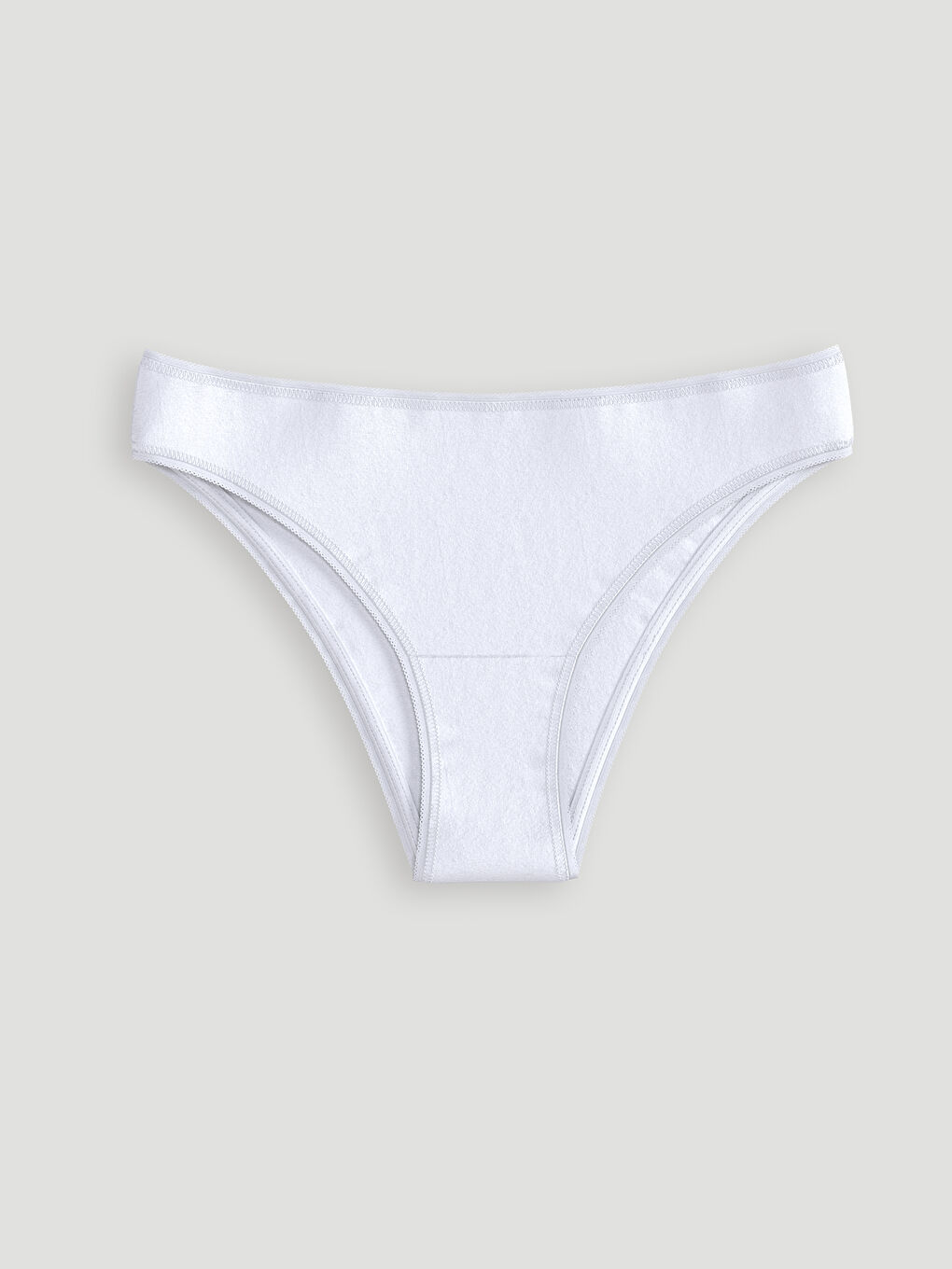 Beyaz Düz Brazilian Külot