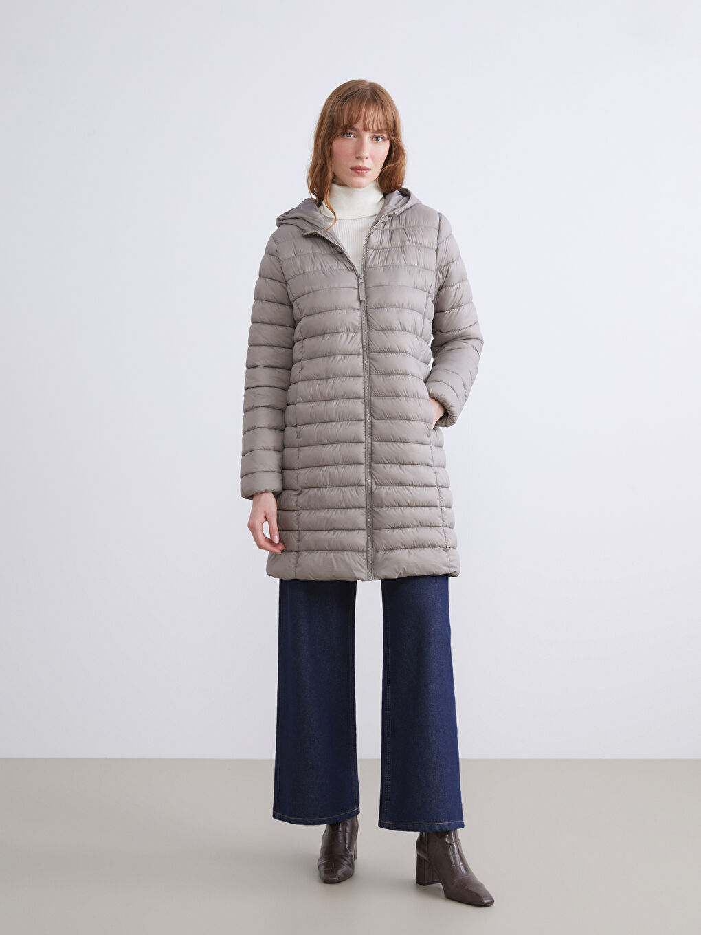 Hooded Women's Puffer Coat-1