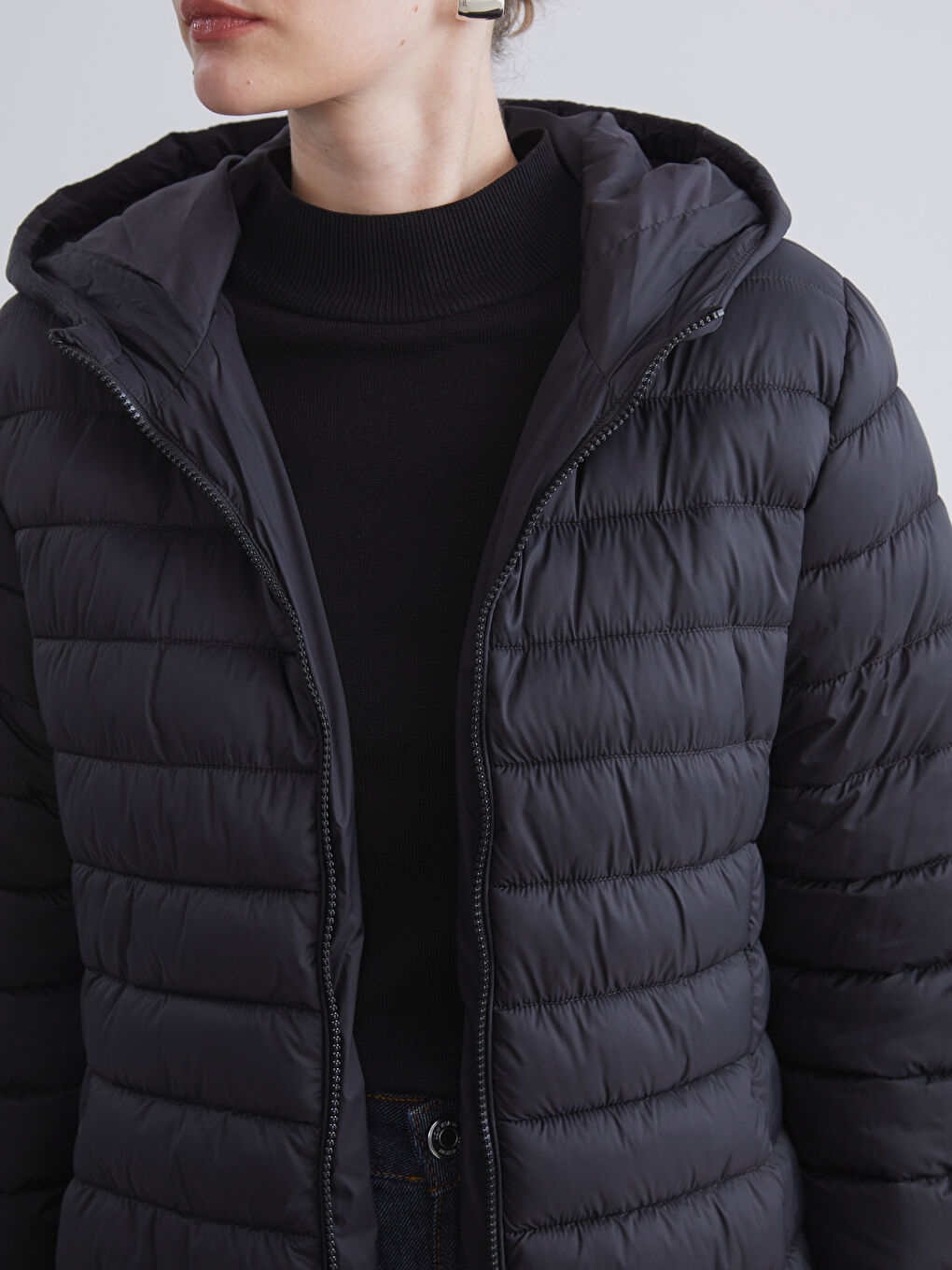 Hooded Women's Puffer Coat-2