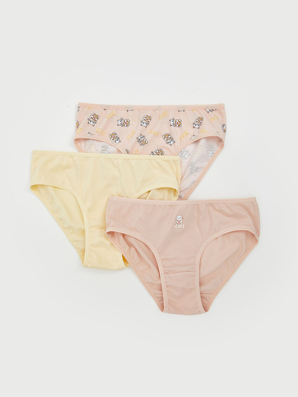 LCW Kids Printed Girl's Panties 3 pcs -W51777Z4-LT4