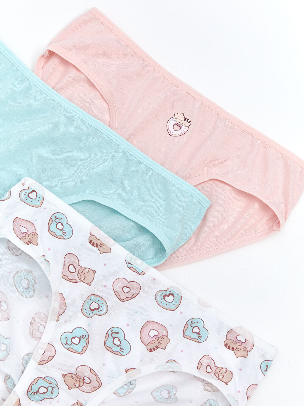 Elastic Waist Girl’S Underwear (3-Piece Set)-1