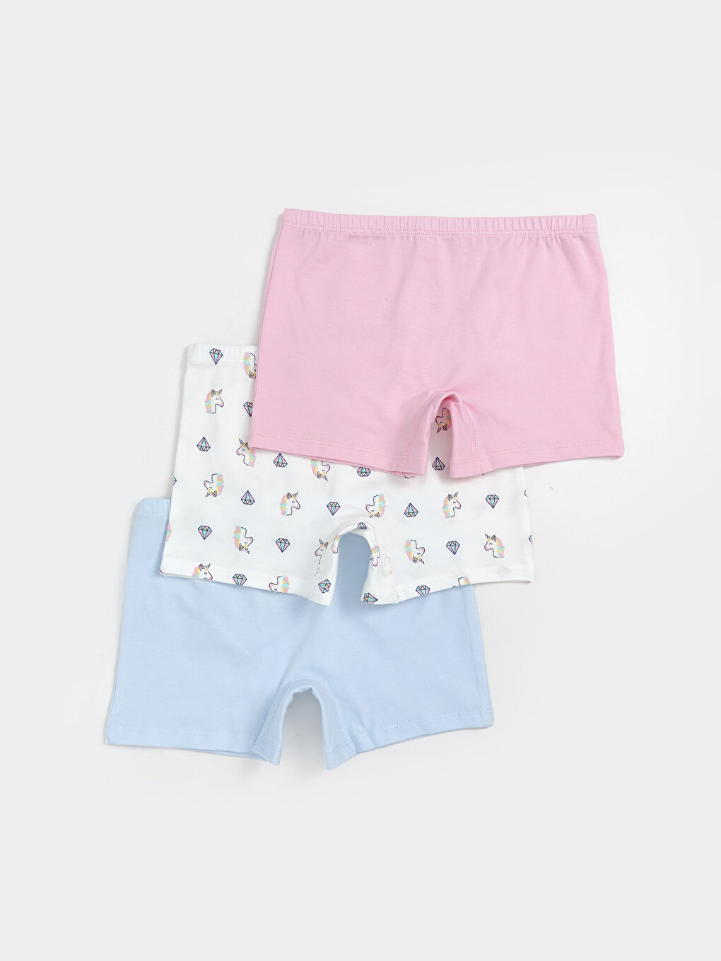 سراويل بوكسر مطبوعة للبنات - ٣ قطع-1