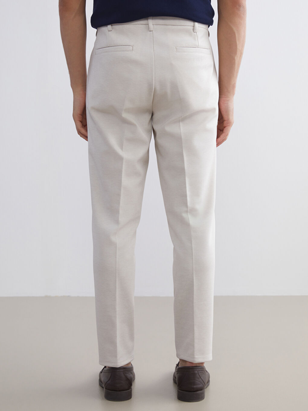 Bej Dar Kalıp Erkek Chino Pantolon-6