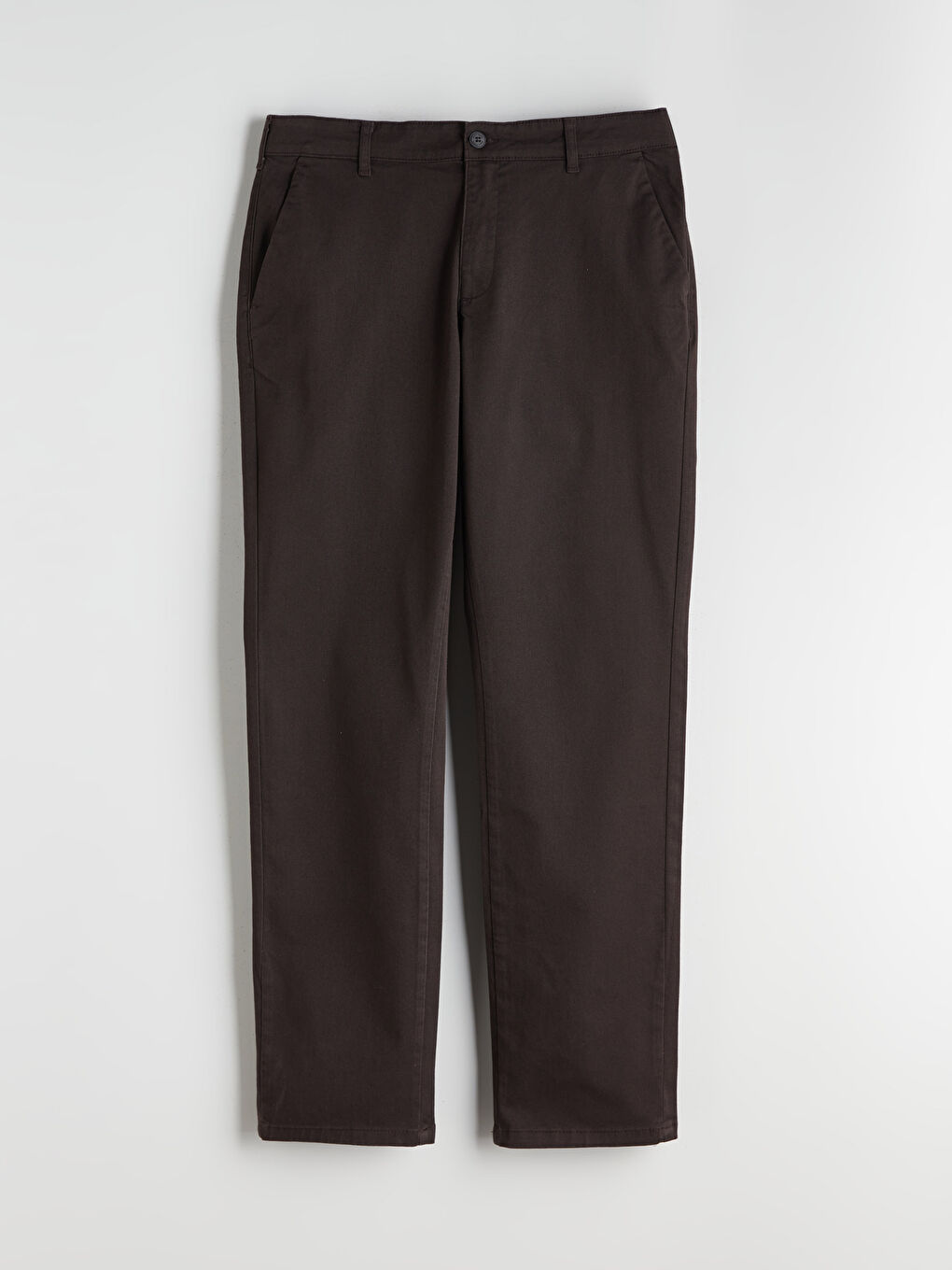 Kahverengi Standart Kalıp Gabardin Erkek Chino Pantolon-4