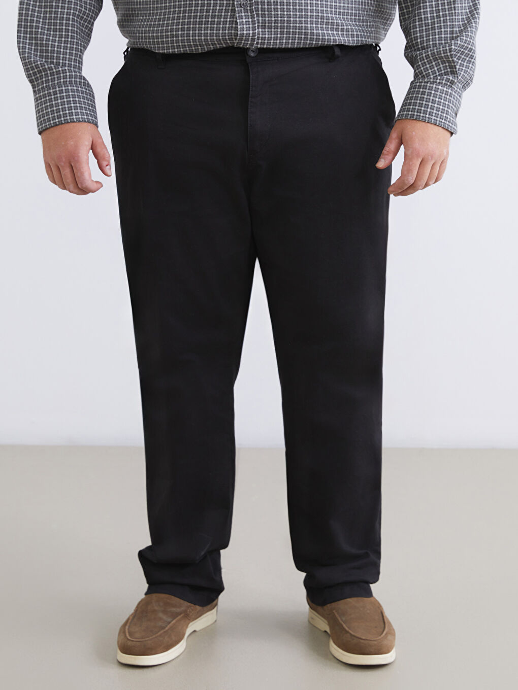Standard Fit Gabardine Men's Chino Trousers-6