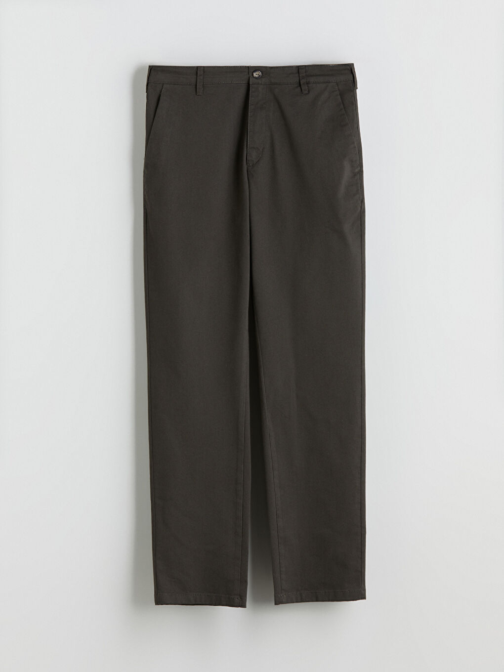 Large Size Standard Fit Gabardine Men's Chino Trousers-4