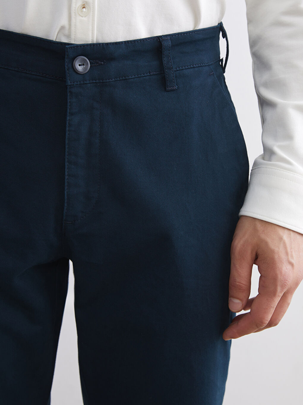 Standard Fit Gabardine Men's Chino Trousers-6