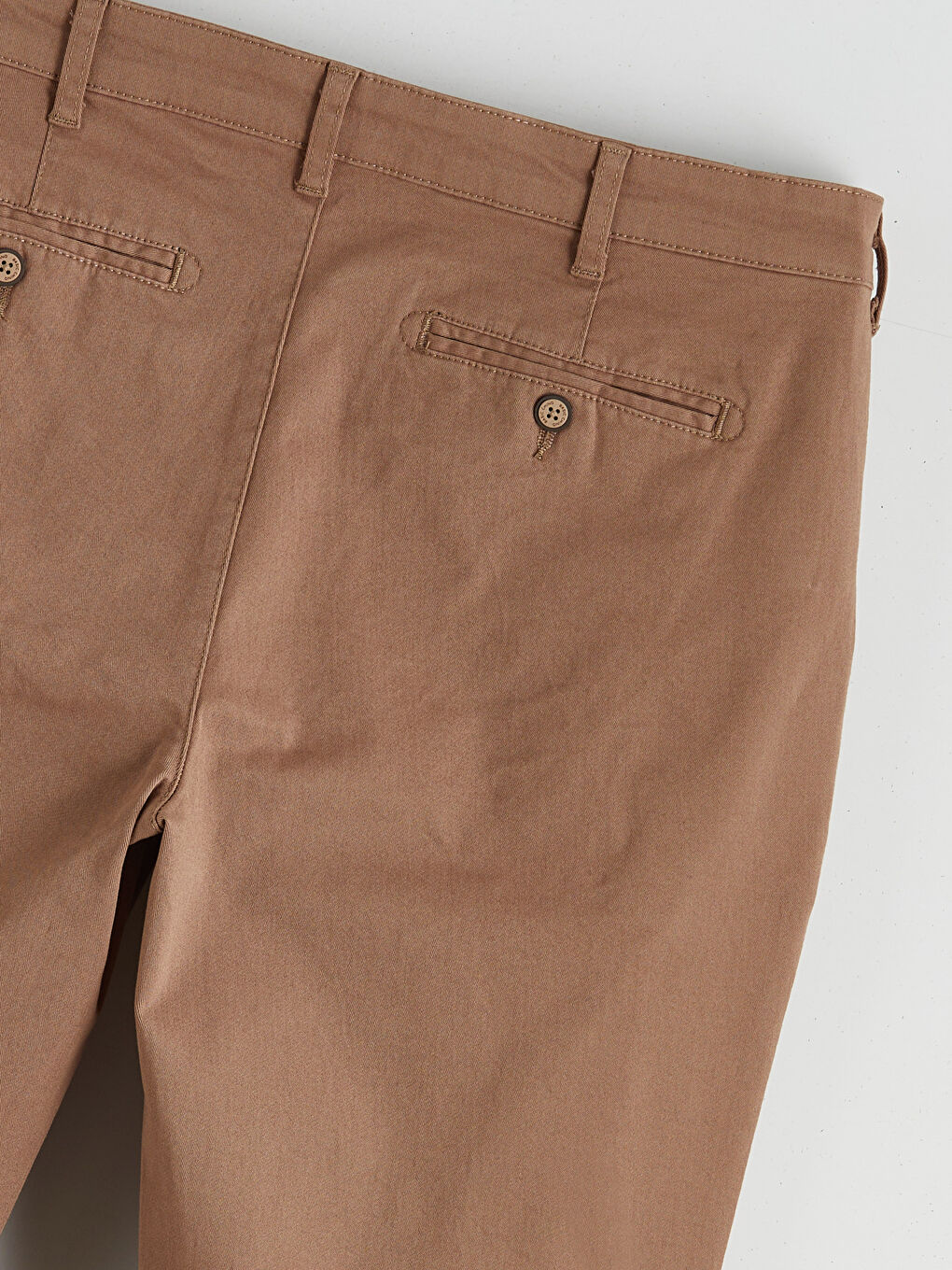 Kahverengi Dar Kalıp Erkek Chino Pantolon-5