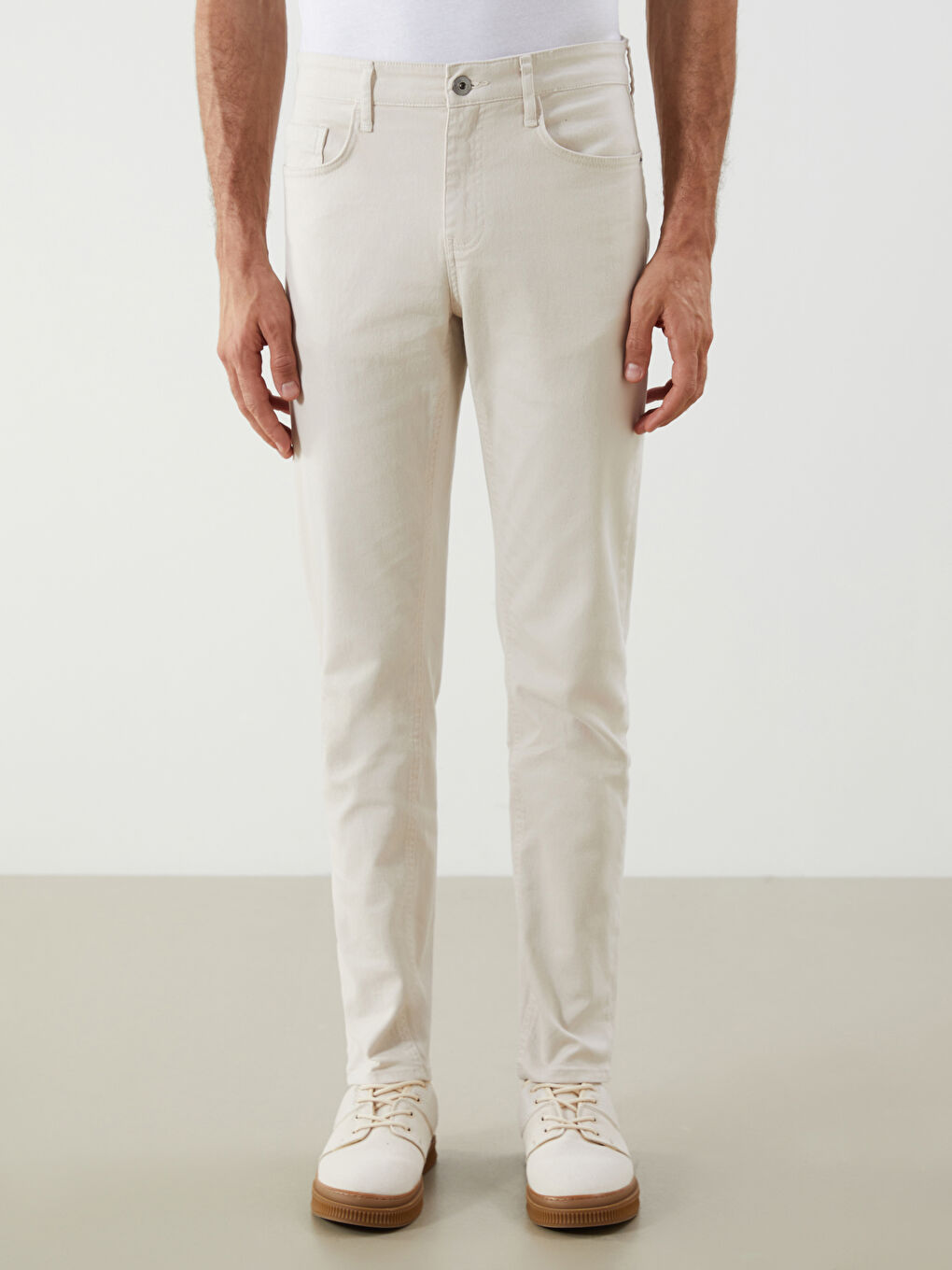 Slim Fit Twill Men's Trousers -W51789Z8-FZJ