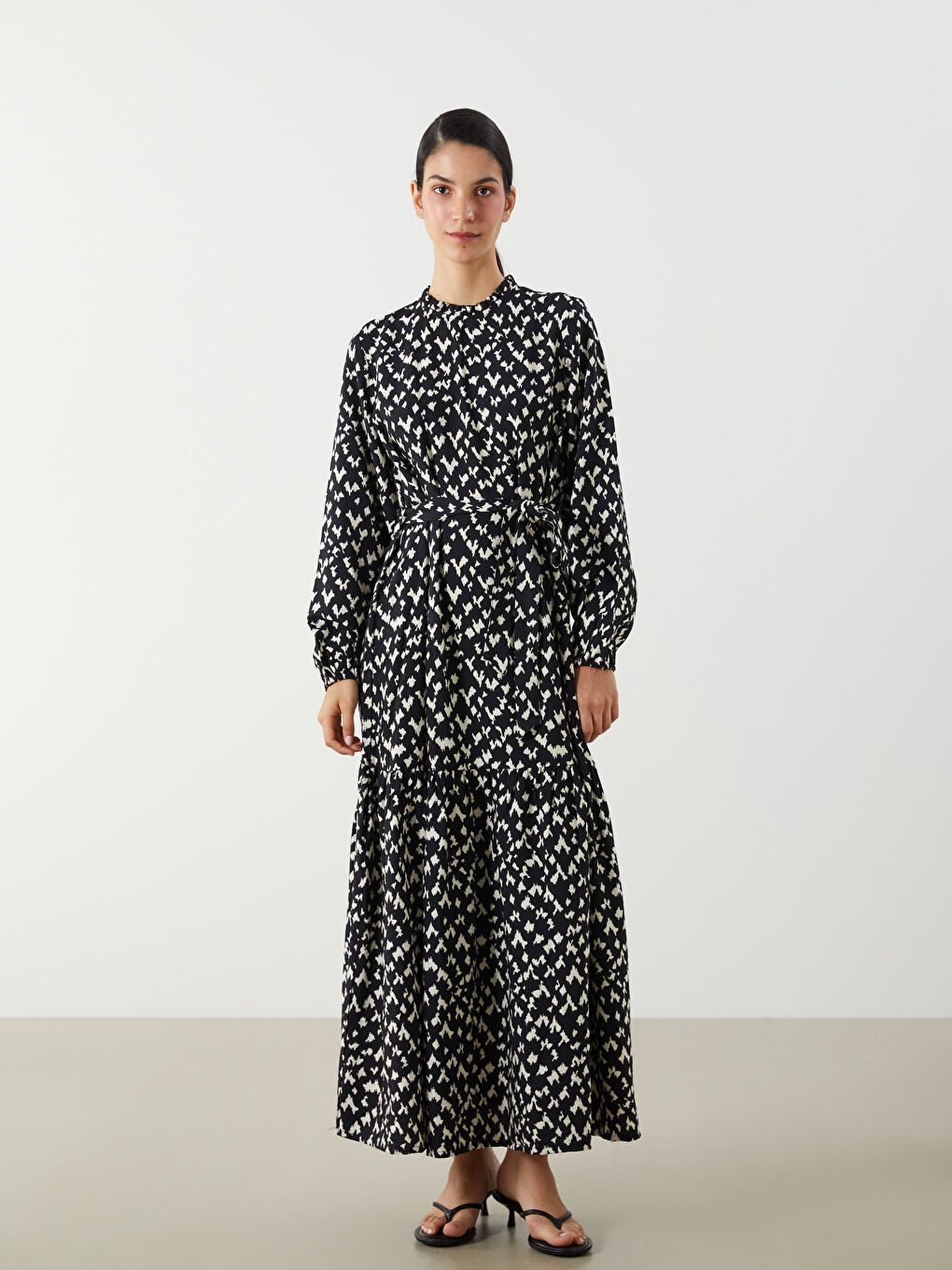 LCW Modest Woman BLACK Dress -W51790Z8-LQJ