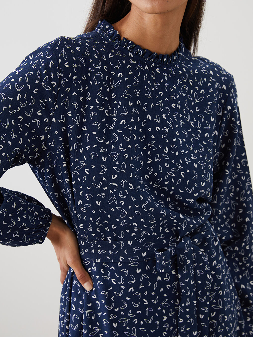 LCW Modest Woman NAVY Dress -W51790Z8-LSJ
