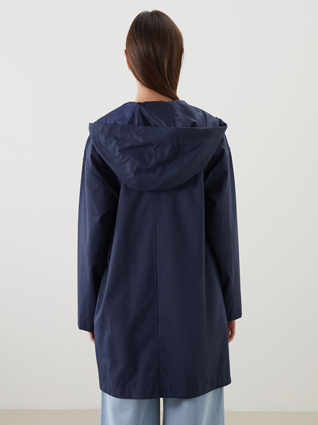 LCW Modest Women's Hooded Plain Raincoat -W51794Z8-R40