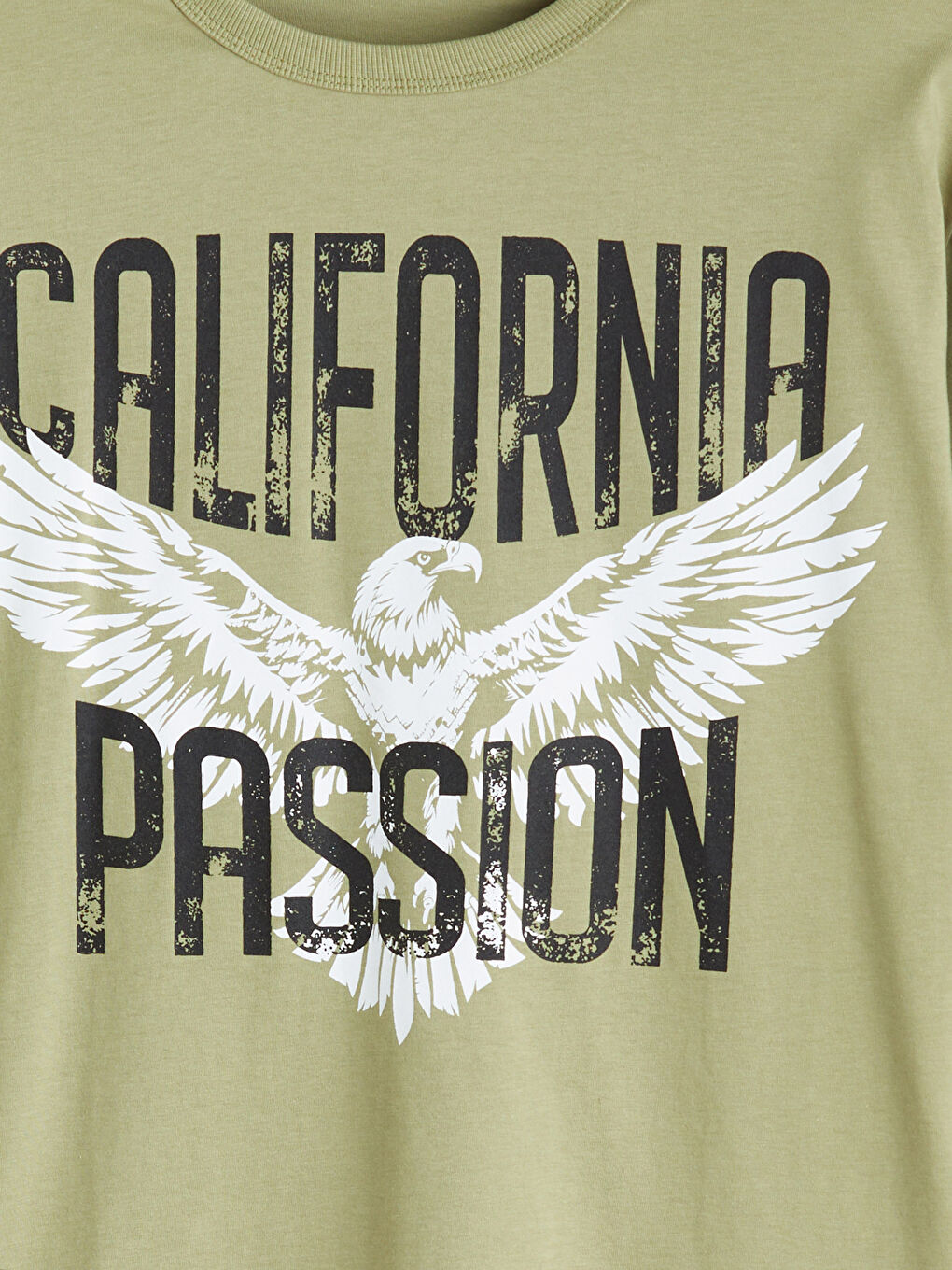 LCW Kids Crew Neck California Printed Boys' T-Shirt -W51795Z4-GDM