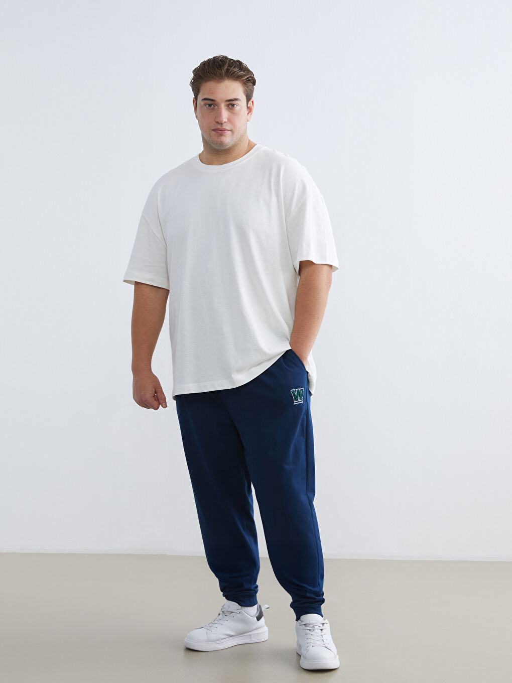 Lacivert Standart Kalıp Erkek Jogger Pijama Alt-1