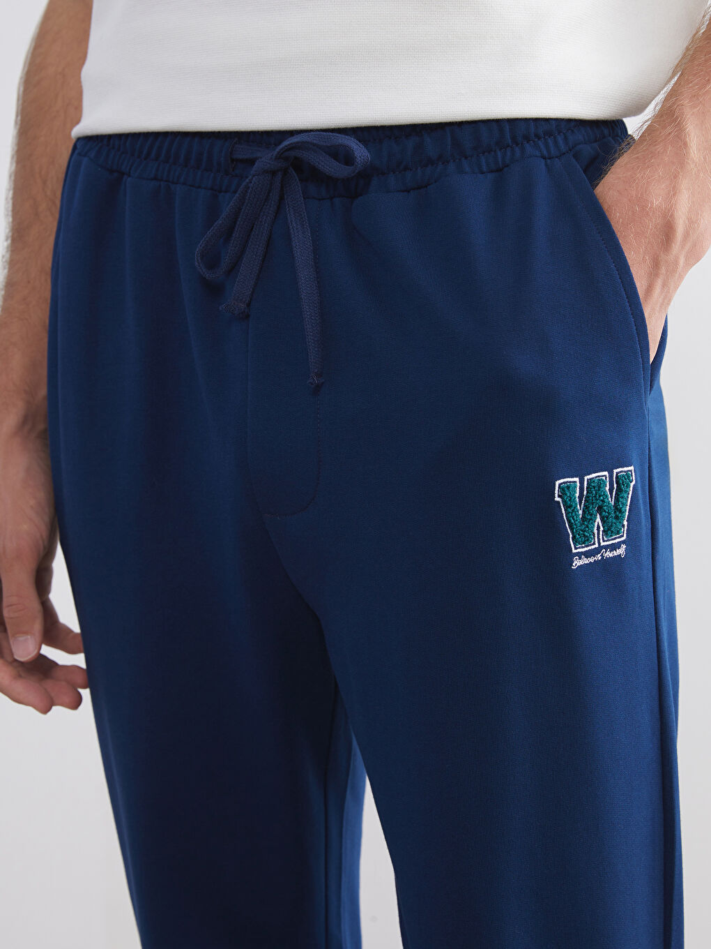 Lacivert Standart Kalıp Erkek Jogger Pijama Alt-3