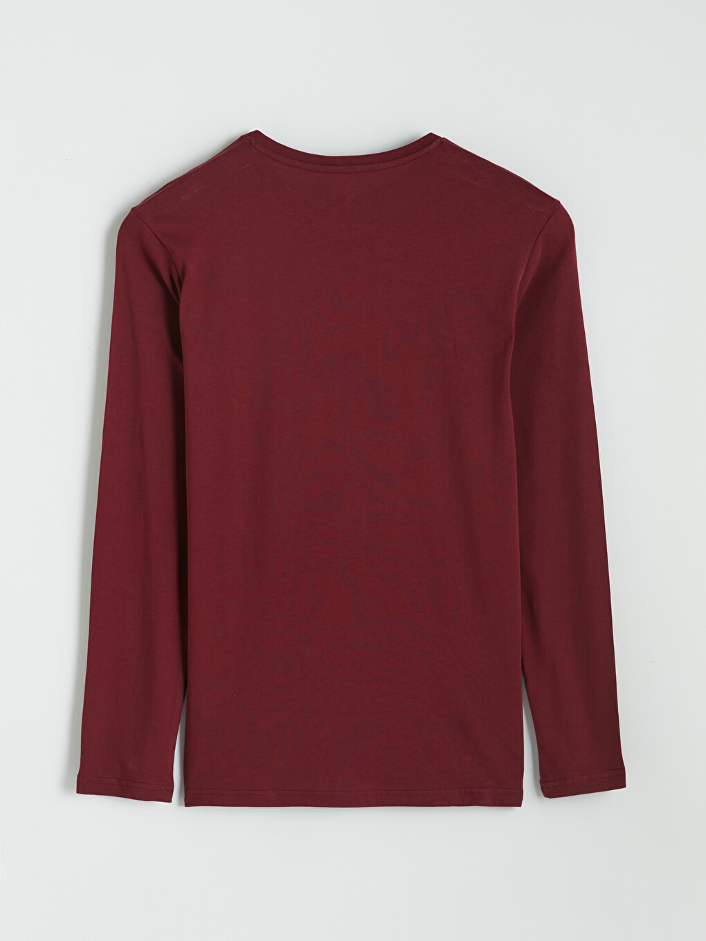 Bordo Bisiklet Yaka Baskılı Erkek Pijama Üst-6