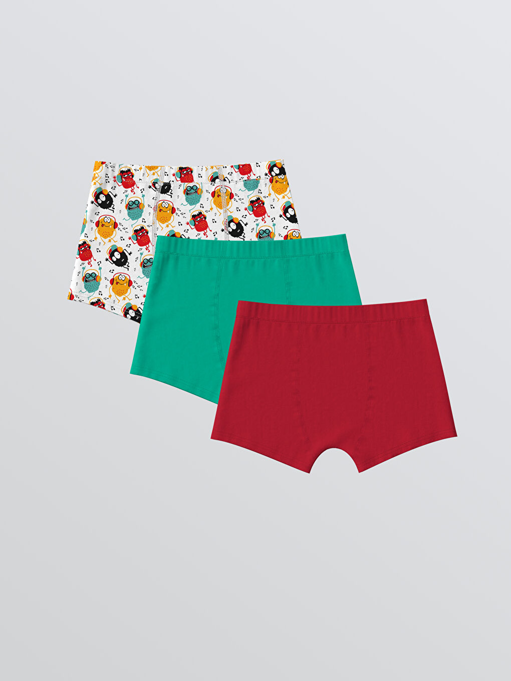 LCW Kids Štampane Bokserice za Dečake - Pakovanje od 3 komada -W51840Z4-LU7