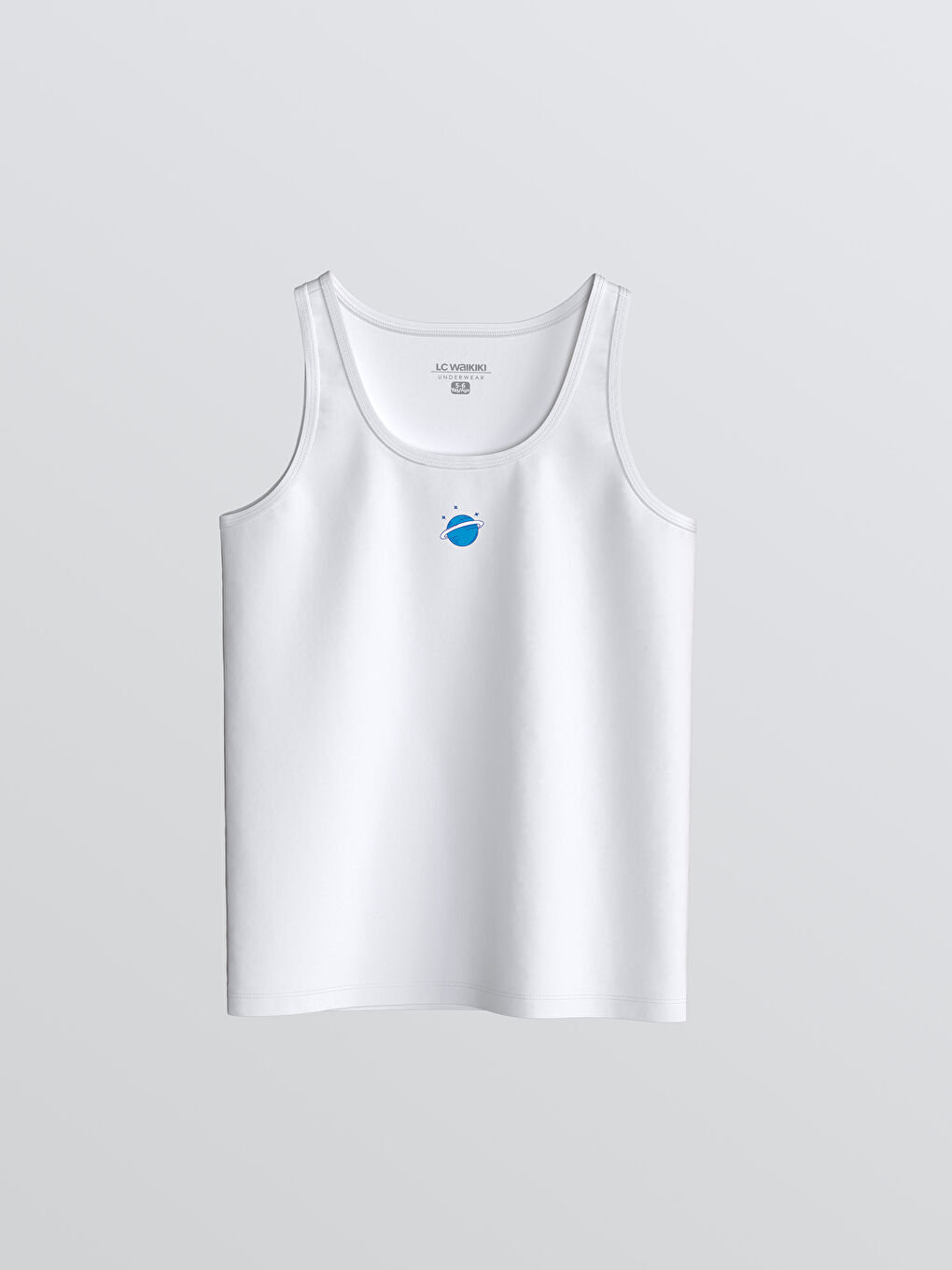 Beyaz Bisiklet Yaka Erkek Çocuk Atlet