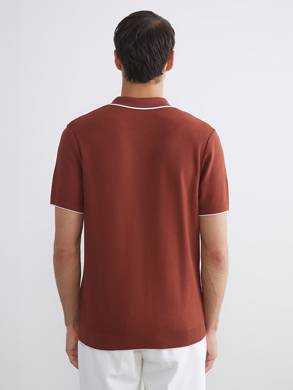 SOUTHBLUE Polo Neck Short Sleeve Men's Knitwear Sweater -W51859Z8-GXX