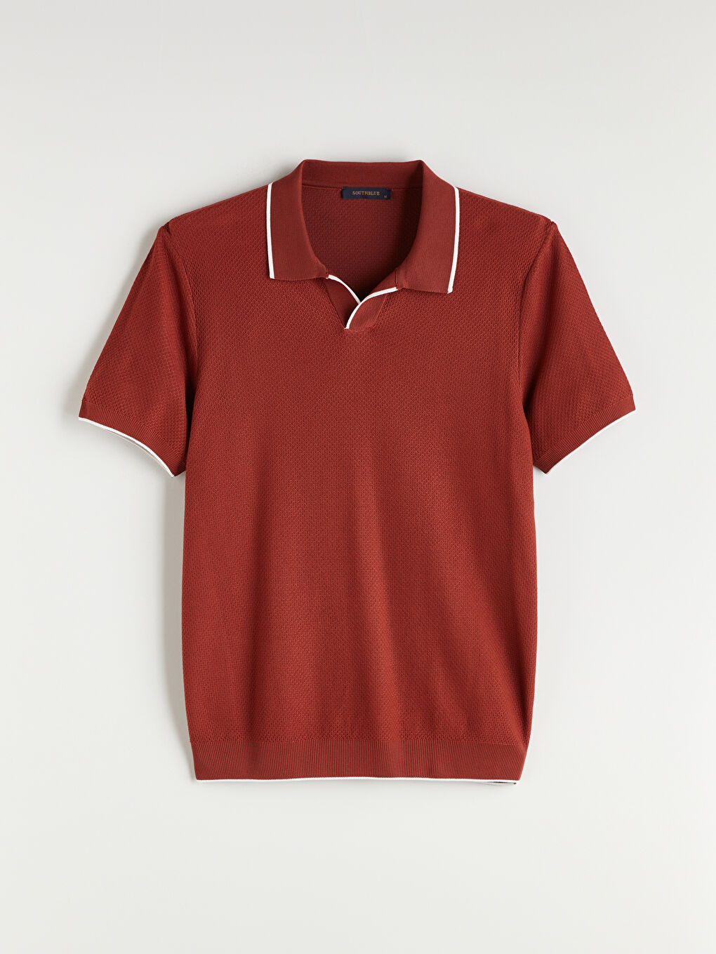 SOUTHBLUE Polo Neck Short Sleeve Men's Knitwear Sweater -W51859Z8-GXX