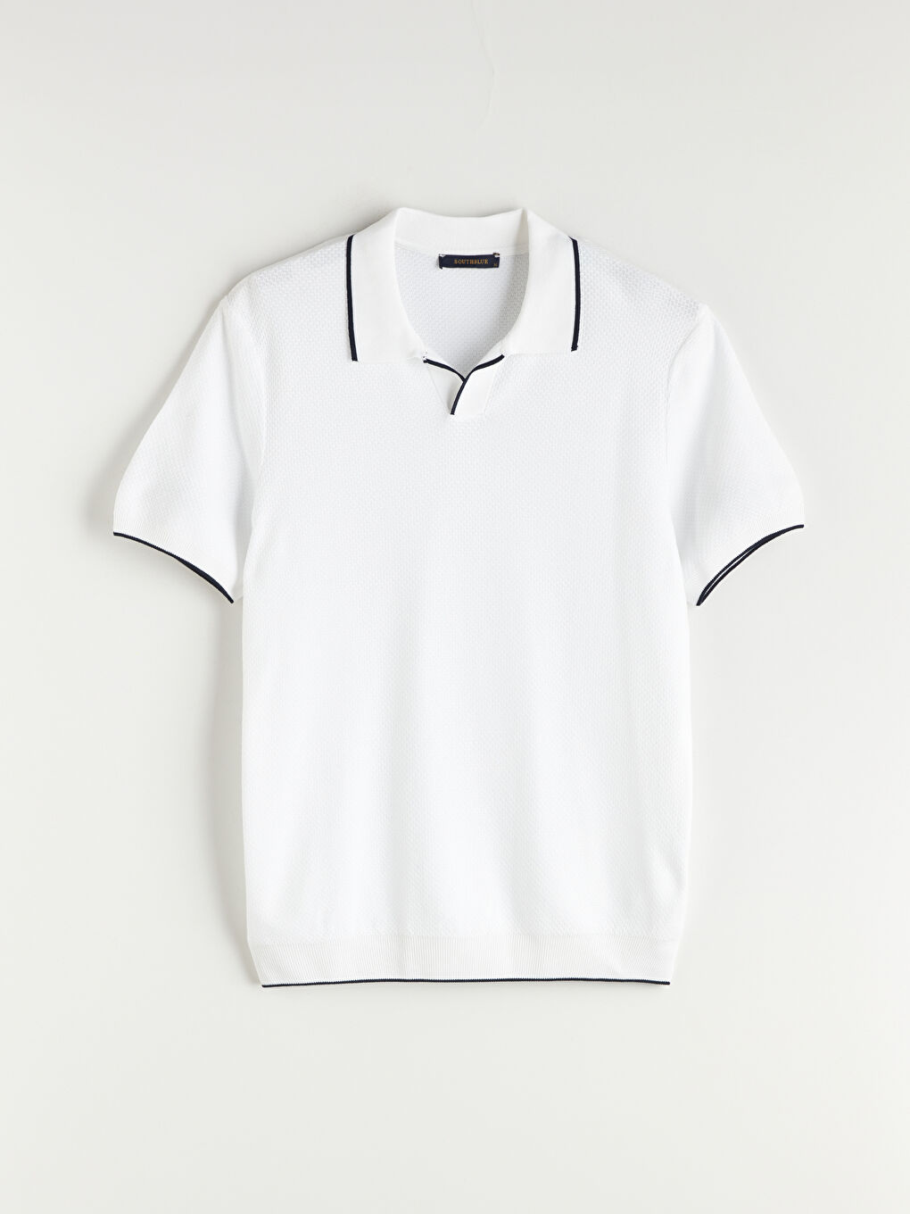 SOUTHBLUE Polo Neck Short Sleeve Men's Knitwear Sweater -W51859Z8-R9J