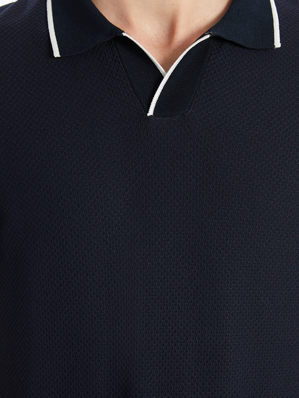 SOUTHBLUE Polo Neck Short Sleeve Men's Knitwear Sweater -W51859Z8-RFH