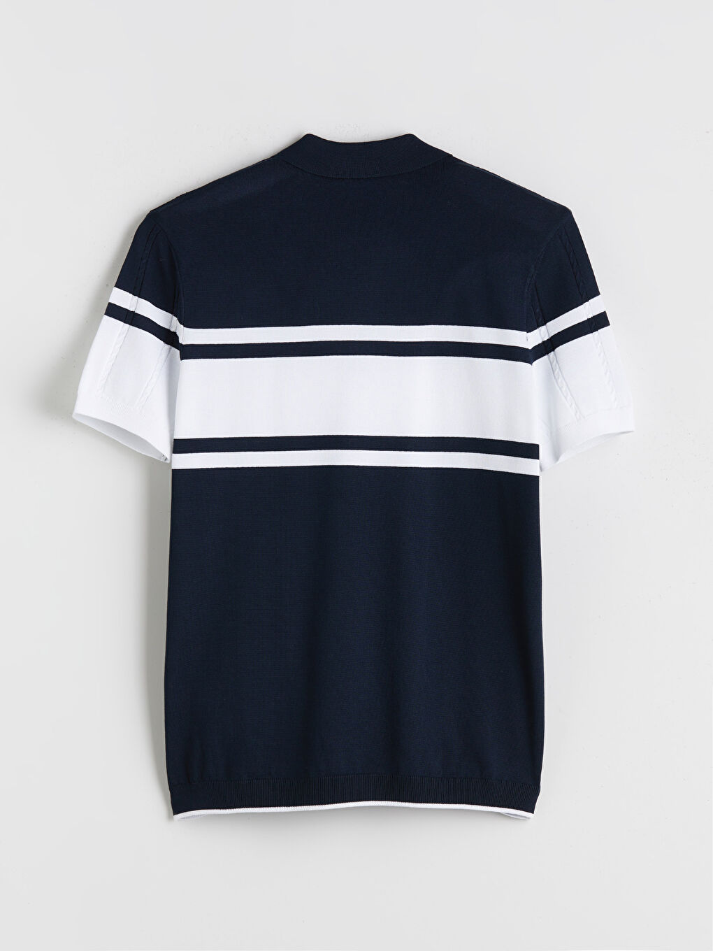 LCWAIKIKI Classic Polo Neck Short Sleeve Striped Men's Knitwear Sweater -W51863Z8-RFH