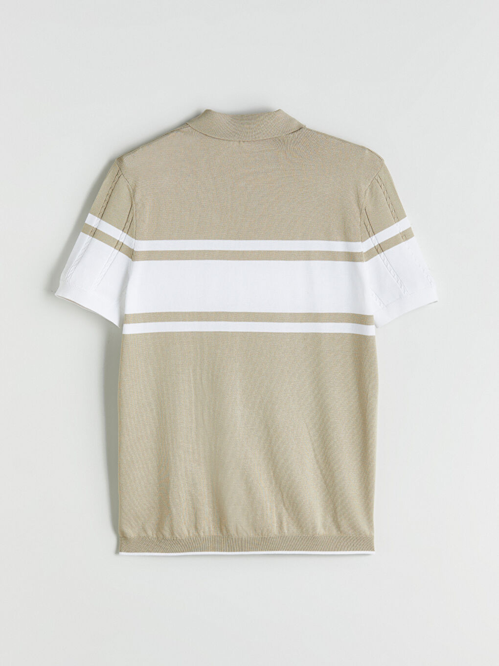 LCWAIKIKI Classic Polo Neck Short Sleeve Striped Men's Knitwear Sweater -W51863Z8-VW3