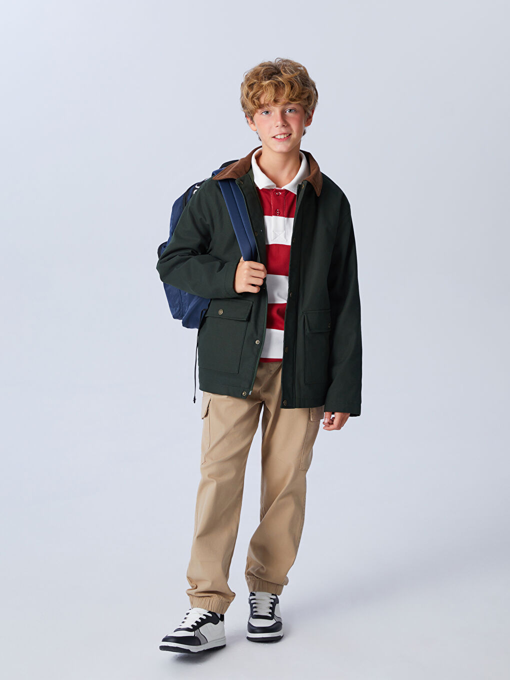LCW Kids بنطلون رياضي كارغو للأولاد بخصر مطاطي -W51867Z4-GBY