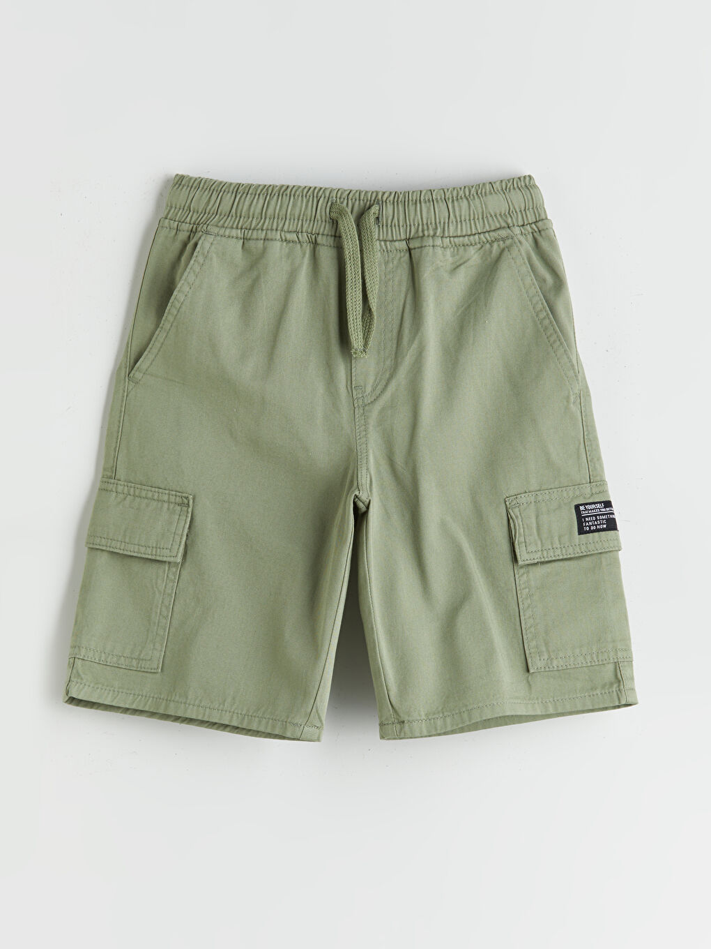LCW Kids Elastic Waist Boys' Cargo Shorts -W51868Z4-GUY