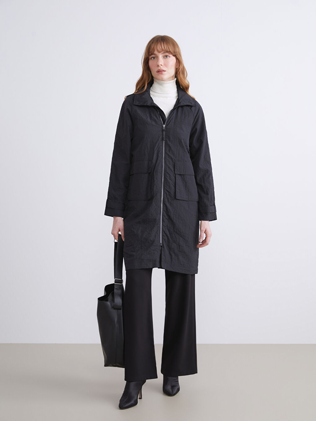 LCWAIKIKI Classic Hooded Women's Raincoat -W51872Z8-CVL