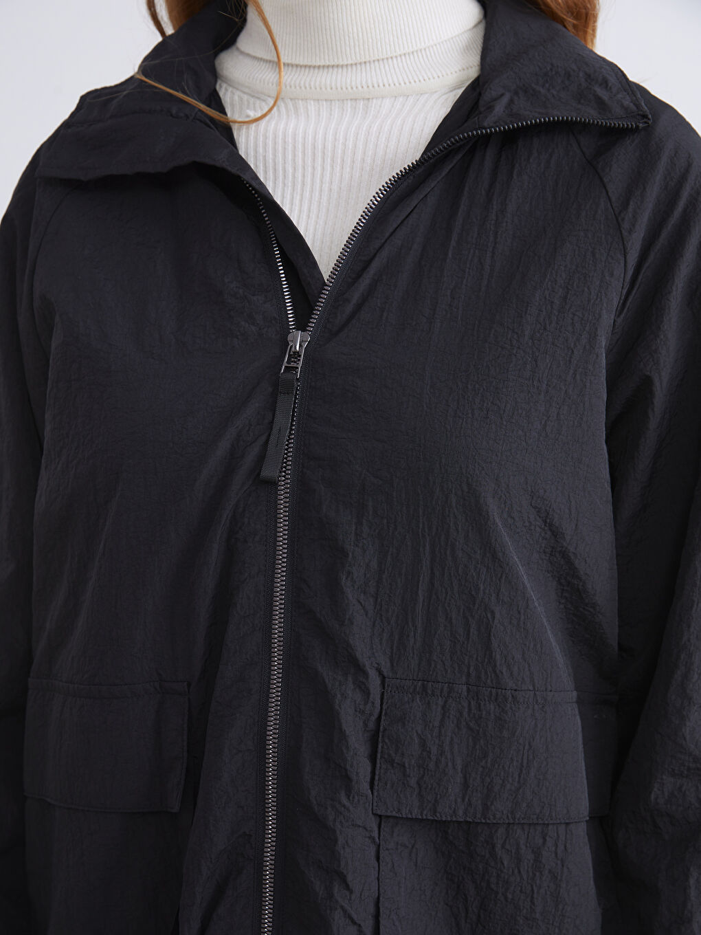 LCWAIKIKI Classic Hooded Women's Raincoat -W51872Z8-CVL