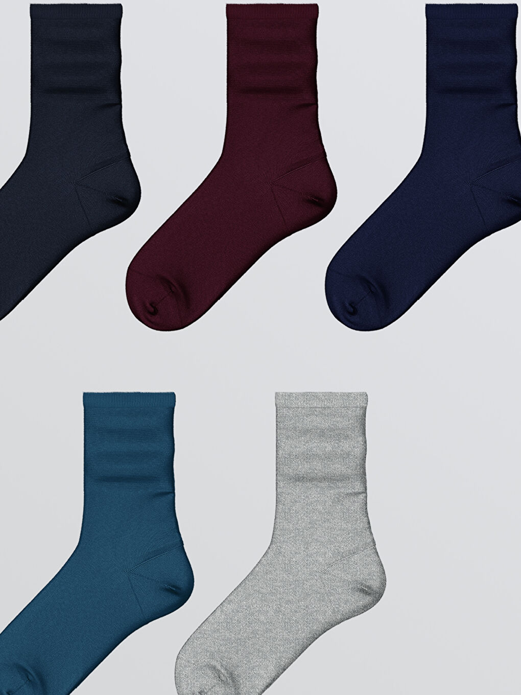 LCW Kids Basic Boys' Ankle Socks 5 Pack -W51886Z4-K00